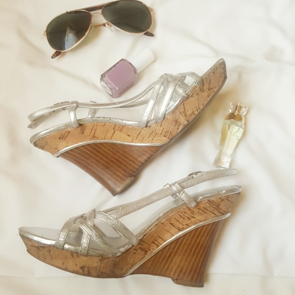 aldo • strappy wedge platform sandals
